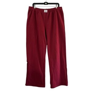 Parke Burgundy Sweat Boxer Pants Wide Leg Lounge Sweatpants Size XL